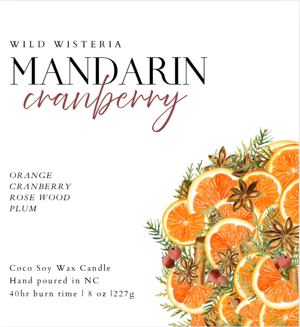 Mandarin Cranberry 8oz Candle