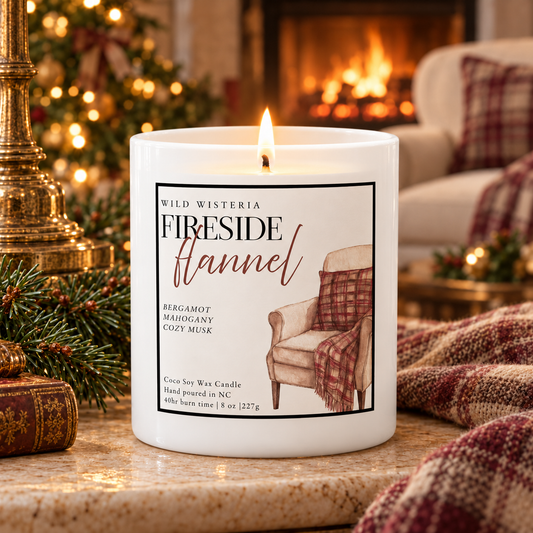 Fireside Flannel Luxury 8oz Holiday Candle