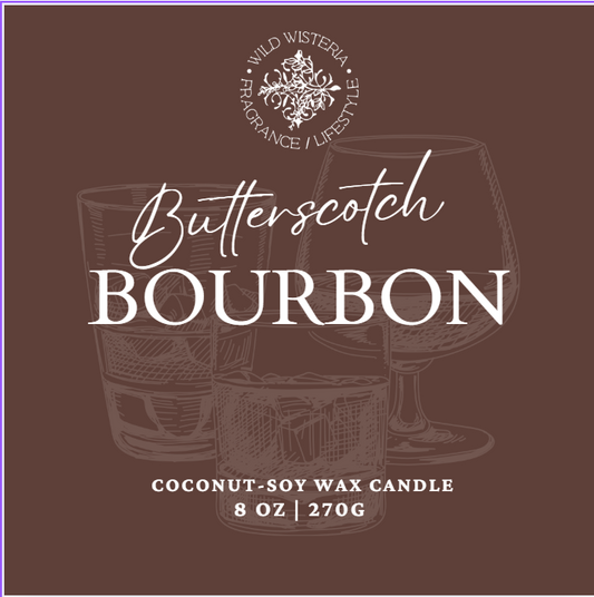 Butterscotch Bourbon 8 oz Luxury Candle -