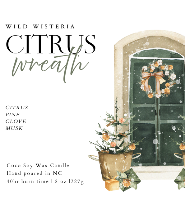 Citrus Wreath 8oz Candle