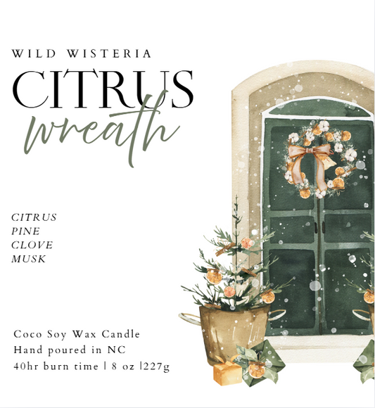 Citrus Wreath 8oz Candle