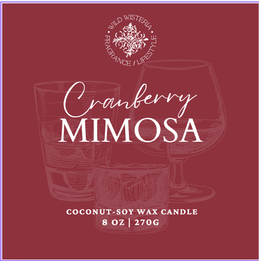 Cranberry Mimosa 8 oz Luxury Candle