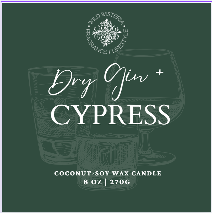 Dry Gin and Cypress 8 oz Luxury Candle