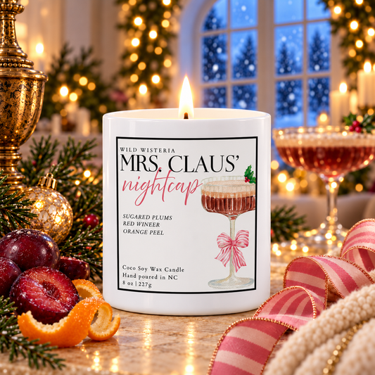 Mrs. Claus’ Nightcap Luxury 8 oz Holiday Candle