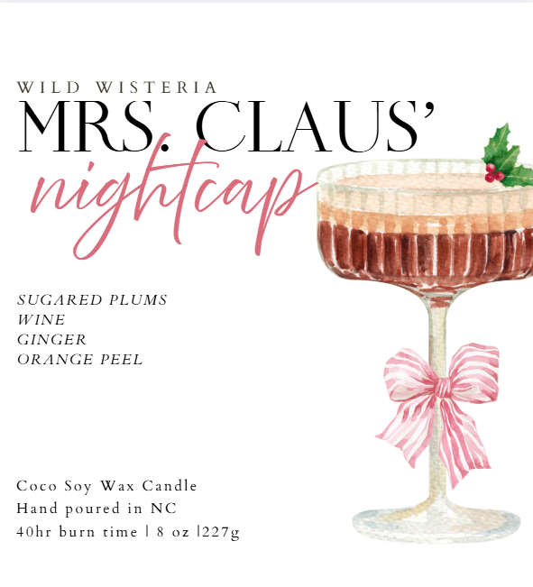 Mrs. Claus’ Nightcap 8 oz Candle