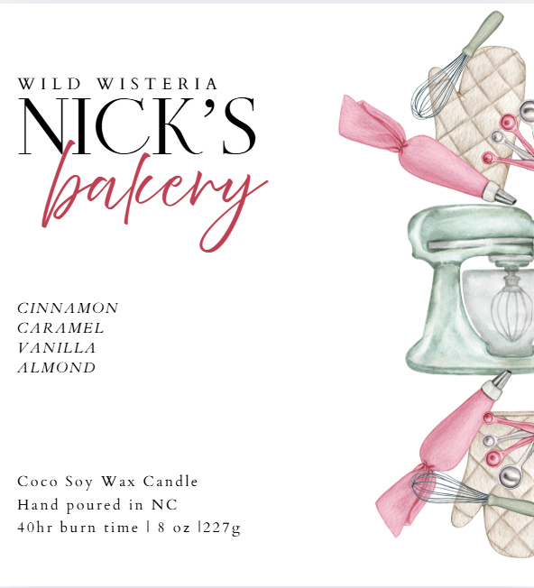 Nick's Bakery 8 oz Candle