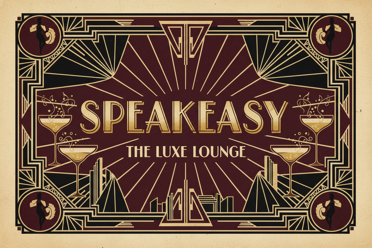 use the word speakeasy on poster
